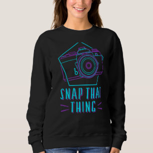 Fotokamera Linsen Retro Snap, dass Dinge Sweatshirt