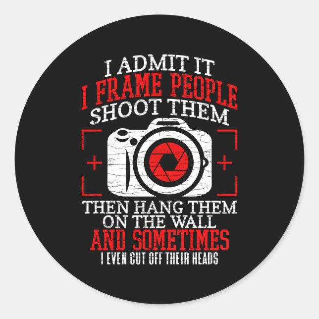 Fotokamera Runder Aufkleber (Vorderseite)