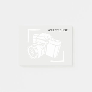 Fotokamerawasserzeichen-Bildphotograph Post-it Klebezettel