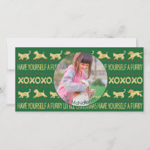 Fotokarte A Furry Kleine Weihnachten 2 Seite