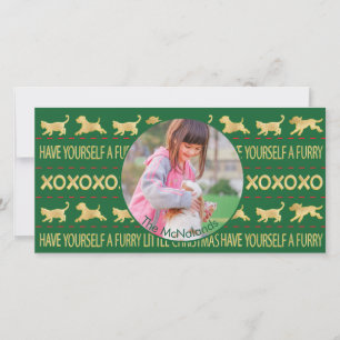 Fotokarte A Furry Kleine Weihnachten 2 Seite