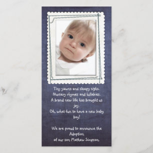 Fotokarte der Adoption Ankündigung