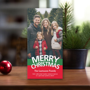 Fotokarte: Frohe Weihnachten mit 1 großes Foto