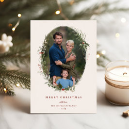 Fotokarte für den Feiertag im Foliage Frame Feiertagskarte