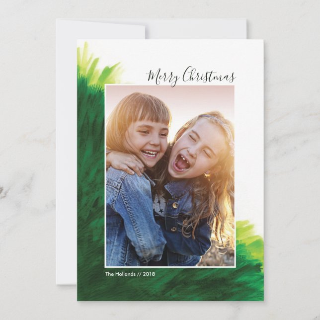 Fotokarte für den Urlaub *Malerischer Baum* Einladung (Vorderseite)