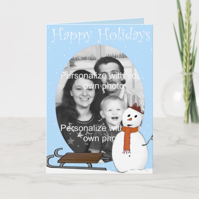 Fotokarte für die Schneeszene Feiertagskarte (Vorderseite)