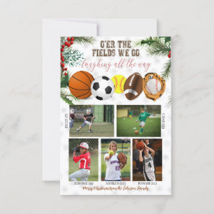 Fotokarte für die Sportfamilie Einladung