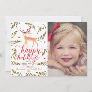 Fotokarte für die Waldbrandreinheit - Happy Holida Feiertagskarte