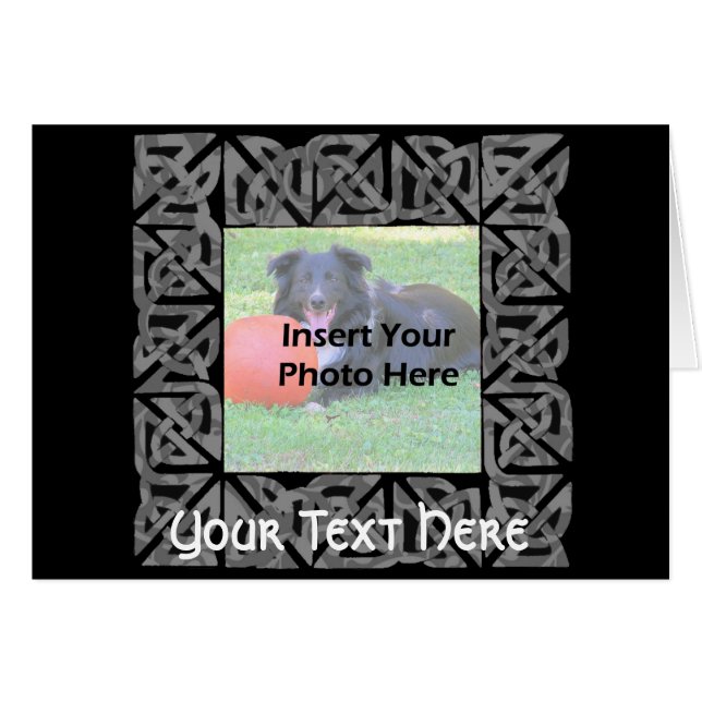 Fotokarte für keltische Knoten (Vorderseite (Horizontal))