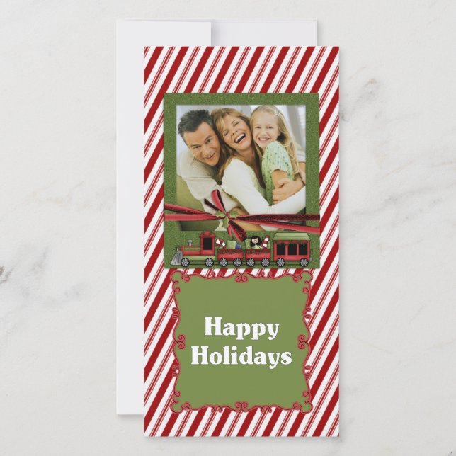 Fotokarte für Peppermint-Zug Feiertagskarte (Vorderseite)