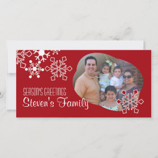 Fotokarte für Schneeflocken Feiertagskarte