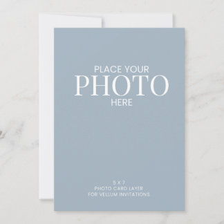 Fotokarte für Vellum Hochzeitseinladungen Ankündigung