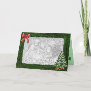 Fotokarte für Weihnachten Pine Frame