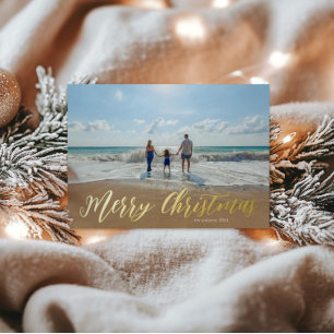 Fotokarte für Whimsiktypografie Foil Holiday Folien Feiertagskarte