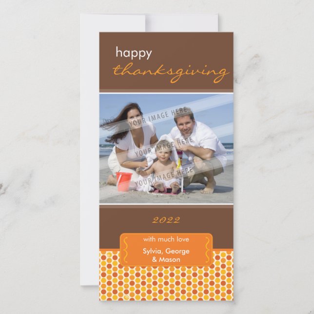 FOTOKARTE: gepunktete Stufe P5 Feiertagskarte (Vorderseite)