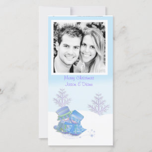Fotokarte Snow Couple Feiertagskarte