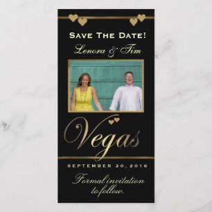 Fotokarte Vegas-Themas Save the Date