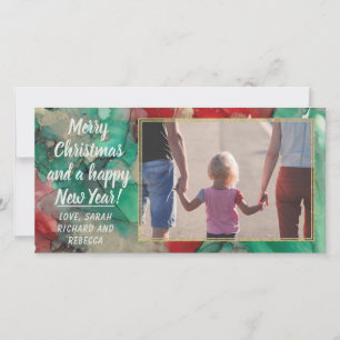 Fotokarte "Weihnachtsreds & Grüntöne" Feiertagskarte