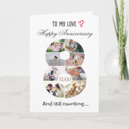 Fotokarte zum 8-jährigen Hochzeitstag Dankeskarte