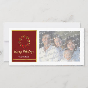 Fotokarten für den Weihnachtsurlaub Feiertagskarte