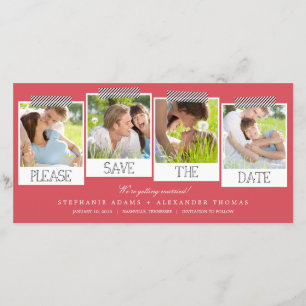 Fotokarten zum Vormerken des Termins zum Ausdrucke Save The Date