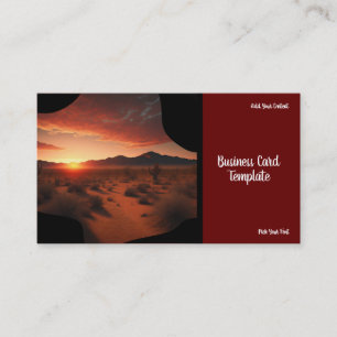 Fotolandschaft Sunset Business Card Visitenkarte