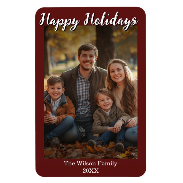 Fotomagnet mit individuellem Foto und Text Magnet (Vertikal)