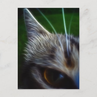 Fotomanipulation der Katze Postkarte