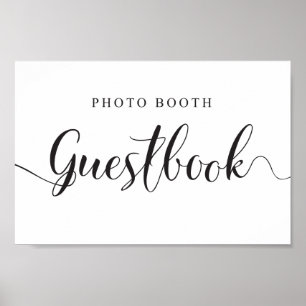 Fotomaschinen-Gästebuch-Schild für Hochzeiten Poster