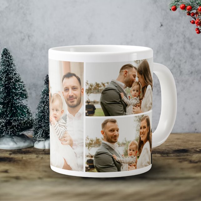 Fotomaterial - 4 Fotos Schwarz-weißer benutzerdefi Jumbo-Tasse (Von Creator hochgeladen)