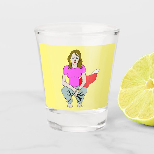 Fotomaterial Schnapsglas (Vorderseite)