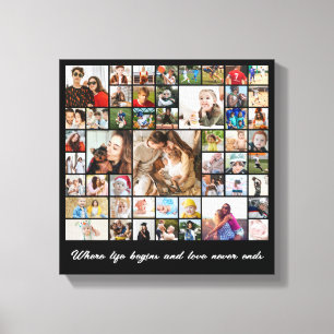Fotomontage 50 Bilder Raster Benutzerdefiniert Qua Leinwanddruck