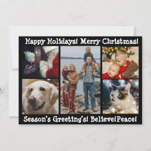 Fotomontage 5 Frohe Weihnachten schöne Feiertage 