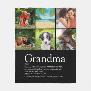 Fotomontage Beste Oma, Oma-Definition Fleecedecke