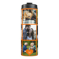 Fotomontage-Monogramm personalisiert modern orange