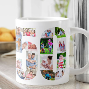 Fotomontage Nummer 50 - 50. Geburtstag Jumbo-Tasse