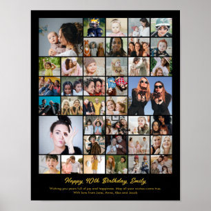 Fotomontage Personalisiertes Bildermosaik Geschenk Poster