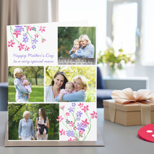 Fotomontage Rosa Ditsy Floral editierbare Karte
