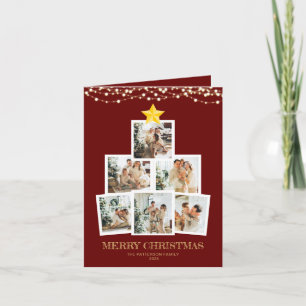 Fotomontage rote Lichterkette Weihnachten gefaltet