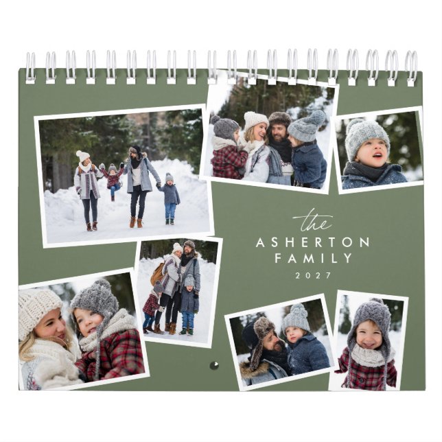Fotomontage Salbeigrün Familien Scrapbook Kalender (Titelbild)