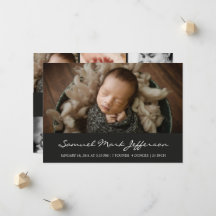 Fotomontage schwarzes neugeborenes Baby Junge Unis