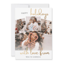 Fotomontage Weihnachten Familien-Feiertags-Karte