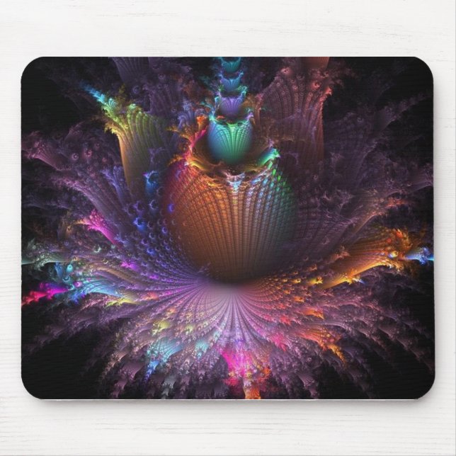 Fotonegative Blumen-Explosion Maus-Auflage Mousepad (Vorne)