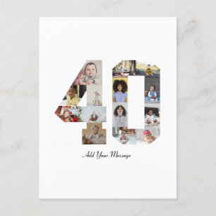 Fotonummern-Collage 40 Postkarte
