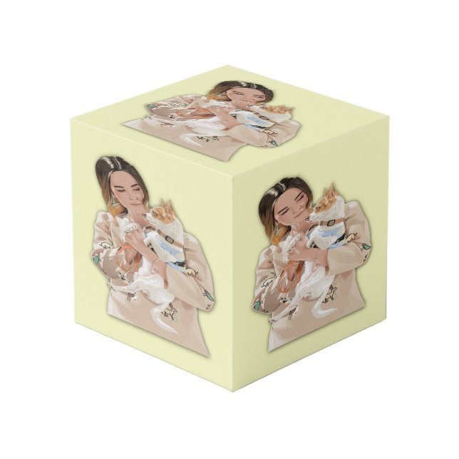 Fotopersonalisieren hinzufügen würfel (Vorderseite Schrägansicht)