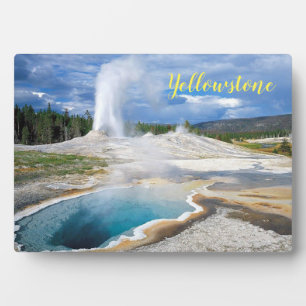 Fotoplakette-Yellowstone-Geysir Fotoplatte