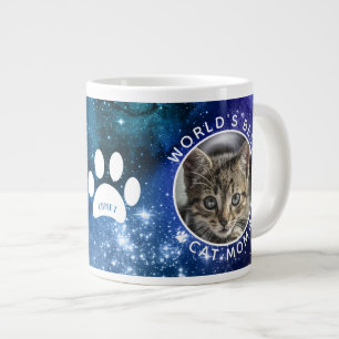 Fotoplatz für Pfotenabdrücke der besten Katzenmutt Jumbo-Tasse