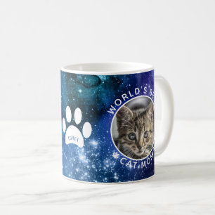 Fotoplatz für Pfotenabdrücke der besten Katzenmutt Kaffeetasse