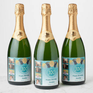 Fotos, 100. Geburtstag Aquamarin Blue Glitzer Cham