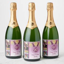 Fotos, 90. Geburtstag Rose Gold Glitzer Champagne